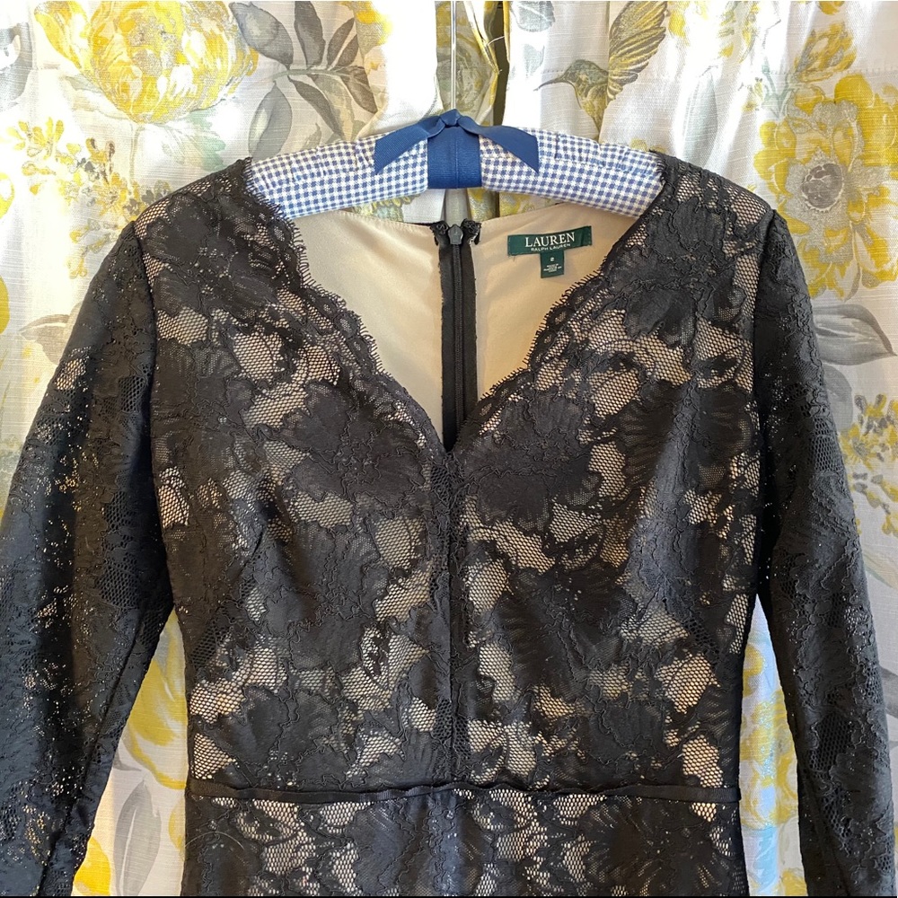 Ralph Lauren lace evening gown